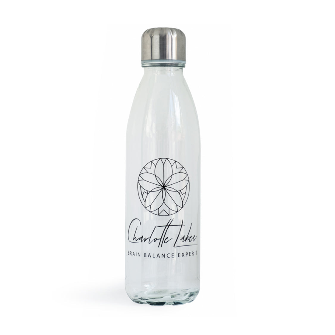 Glass Brain Balance Water Bottle Charlotte Labee